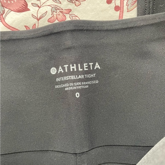 Athleta Interstellar Tight High Rise Black Split Hem Travel Office Career Work 0 - Picture 8 of 15